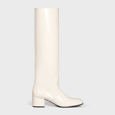 Les Bottes Celine High Boot with Triomphe 50 - Whitecotton