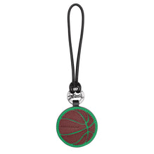 Long-Dribble  Key ring - Green/Burgundy