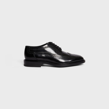 Celine Donavan Derby W/ Brogues 20 Polished Bull - Black
