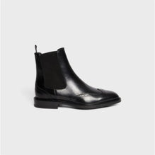 Celine Donavan Chelsea Boot W/ Brogues Polished Bull - Black
