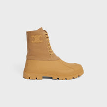 Celine Riley Lace-Up Boot with Triomphe 30 - Caramel