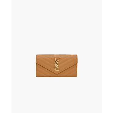 Large Flap Wallet - Natural Dark
