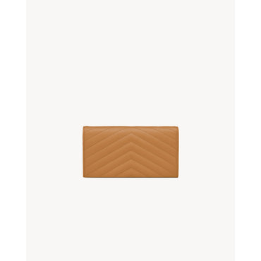 Large Flap Wallet - Natural Dark