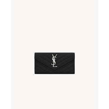 Large Flap Wallet - Nero