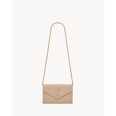YSL C.WALL(153Y)MONO GRAIN DE - DARK BEIGE