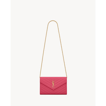 Classic Chain Wallet - Fuxia Couture