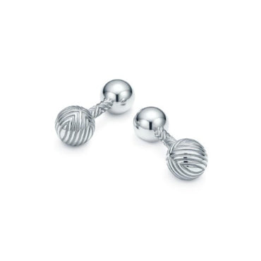 38002724 - SS Txtrd Barbell Cufflinks