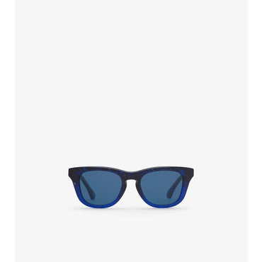 Check Square Sunglasses - Navy Blue IP Check