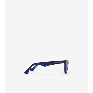 Check Square Sunglasses - Navy Blue IP Check