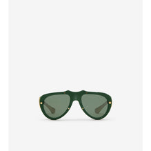 Shield Mask Sunglasses - Dark Forest Green