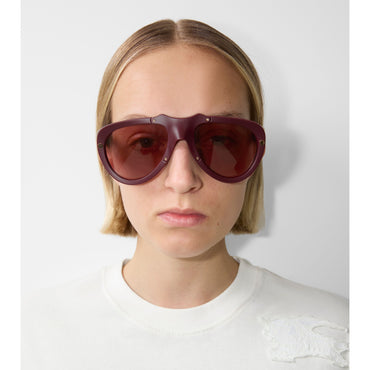 Shield Mask Sunglasses - Dark Red