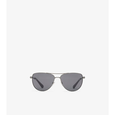 Metal Logo Square Sunglasses - Black