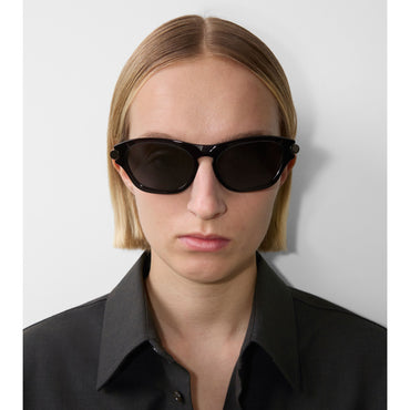 Tubular Oval Sunglasses - Black