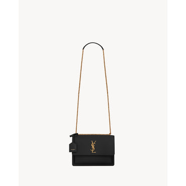 Medium Sunset Chain Bag - Nero