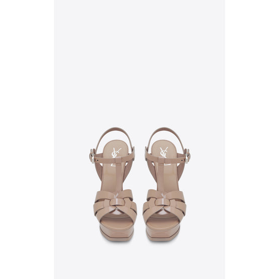 Tribute Sandals In Vitello Vernice Soft - Nude