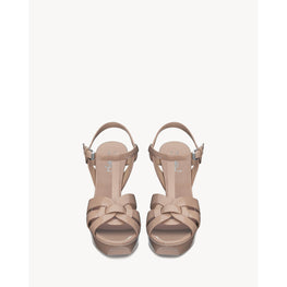 Tribute Sandals In Vitello Vernice Soft - Nude