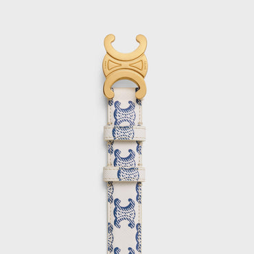 Triomphe Belt Medium 25Mm Canvas - Blue
