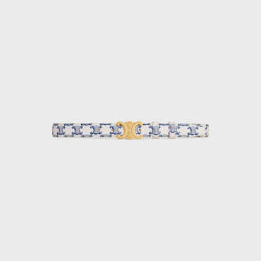 Triomphe Belt Medium 25Mm Canvas - Blue