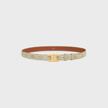 Triomphe Belt Medium 25Mm - Grey Beige