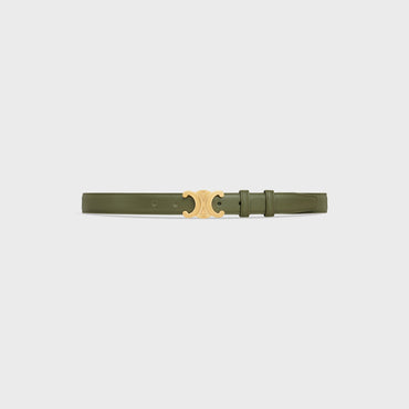 Triomphe Belt Medium 25Mm Taurillon Leather - Dark Olive