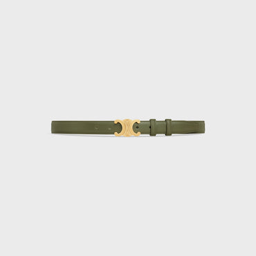 Triomphe Belt Medium 25Mm Taurillon Leather - Dark Olive