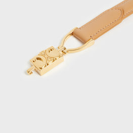 Women Block Triomphe Belt Small 18Mm - Light Camel