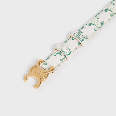 Triomphe Belt Small 18Mm Canvas - Green