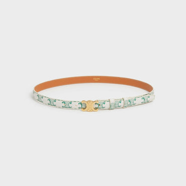 Triomphe Belt Small 18Mm Canvas - Green