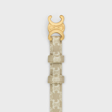 Triomphe Belt Small 18Mm Canvas - Grege
