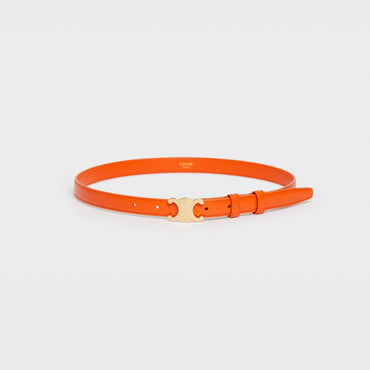 Triomphe Belt Small 18Mm Taurillon Leather - Pop Orange