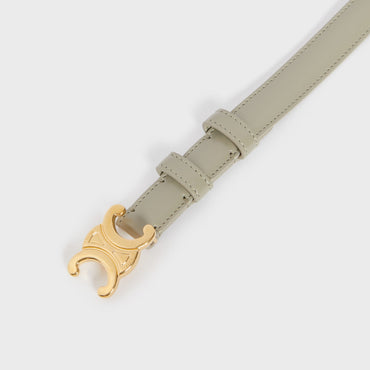 Triomphe Belt Small 18Mm Taurillon Leather - Green Clay