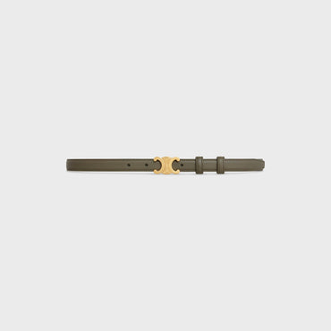 Triomphe Belt Small 18Mm Smooth Calfskin - Dark Olive