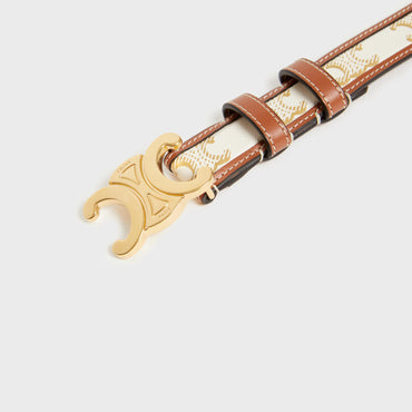 Triomphe Belt Medium 25Mm - White