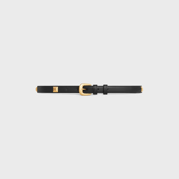 Pyramidal Triomphe Studs Western Belt - Black