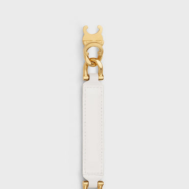 Gourmette Triomphe Belt Small 18Mm Taurillon Leather - White