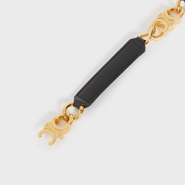 Gourmette Triomphe Belt Small 18Mm Taurillon Leather - Black