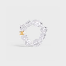 Celine Blown Glass Bracelet - Gold/White