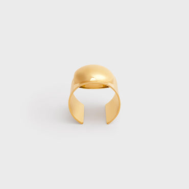 Abstract Shapes Peeble Cuff - Gold