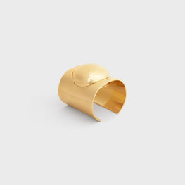 Women Abstract Shapes Peeble Cuff - Gold