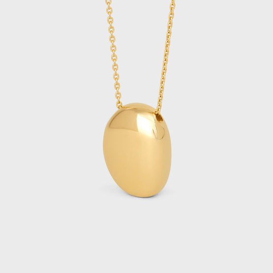 Women Abstract Shapes Peeble Necklace - Gold