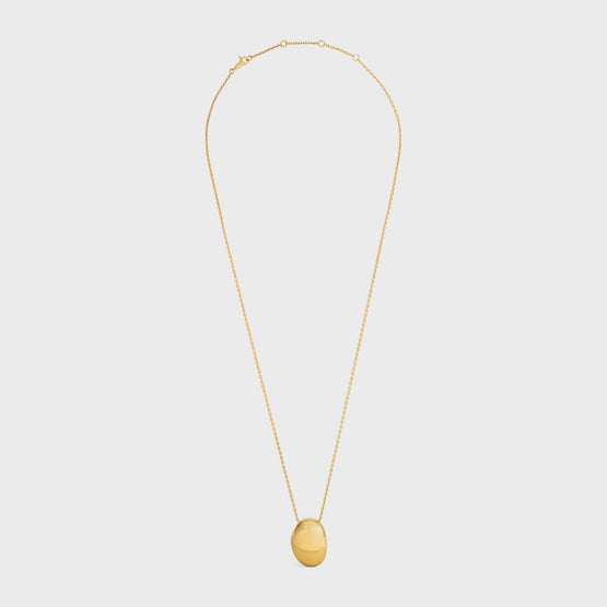 Women Abstract Shapes Peeble Necklace - Gold