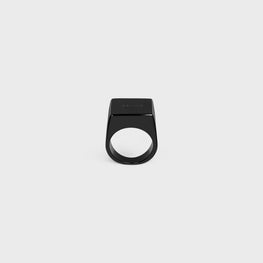 Men Celine Square Ring - Black