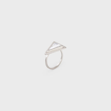 Boy Doll Triangle Ring - Crystal