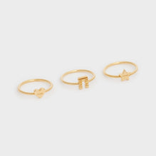 Celine Separables Arc De Triomphe Set Of 3 Rings - Gold
