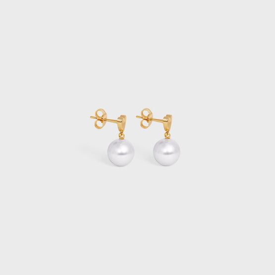 Women Heart Celine Earrings - Gold/Ivory