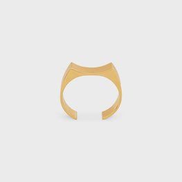 Women Abstract Shapes Concave Cuff - Gold