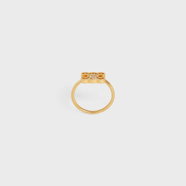 Rhinestone Small Ring - Gold