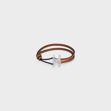 Clasp Bracelet - Tan/Silver