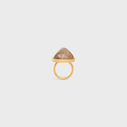 Women Celine Folk Quartz Ring - Gold/Quartz Rutile