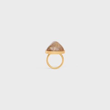Celine Folk Quartz Ring - Gold/Quartz Rutile
